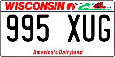 WI license plate 995XUG