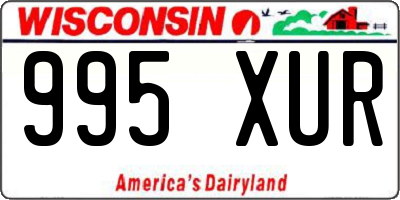 WI license plate 995XUR