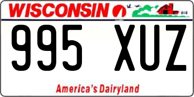 WI license plate 995XUZ