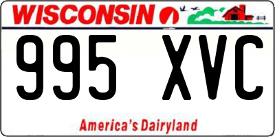 WI license plate 995XVC