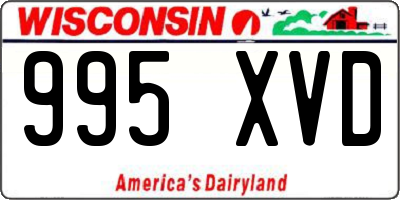 WI license plate 995XVD