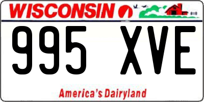 WI license plate 995XVE