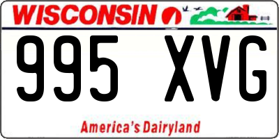 WI license plate 995XVG