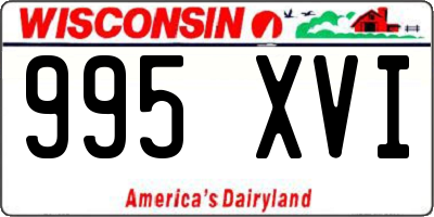 WI license plate 995XVI