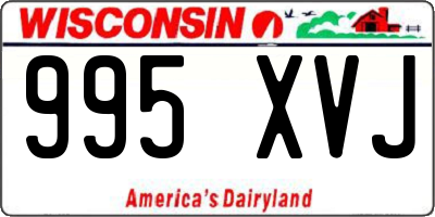 WI license plate 995XVJ