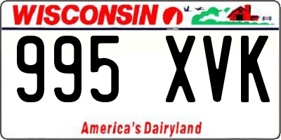 WI license plate 995XVK