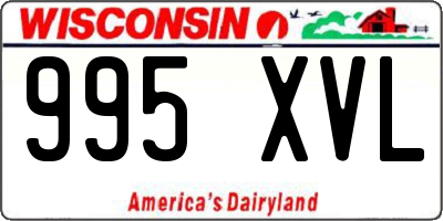 WI license plate 995XVL