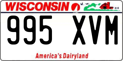 WI license plate 995XVM