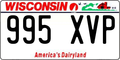 WI license plate 995XVP