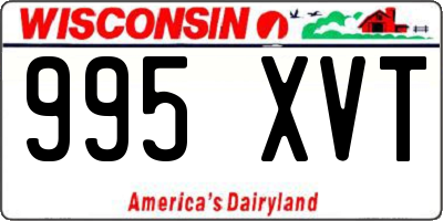 WI license plate 995XVT
