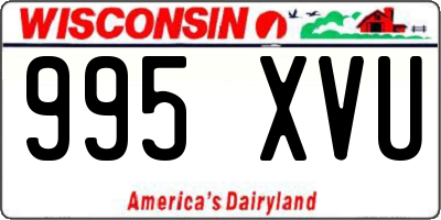 WI license plate 995XVU