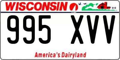 WI license plate 995XVV