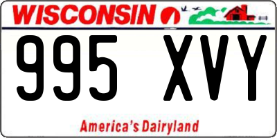 WI license plate 995XVY