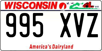 WI license plate 995XVZ