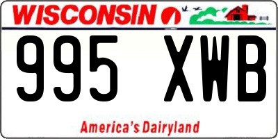 WI license plate 995XWB