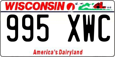 WI license plate 995XWC