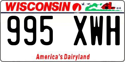 WI license plate 995XWH