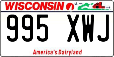 WI license plate 995XWJ