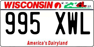 WI license plate 995XWL
