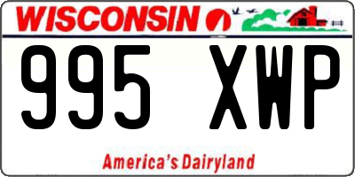 WI license plate 995XWP