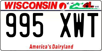 WI license plate 995XWT