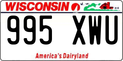 WI license plate 995XWU