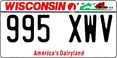 WI license plate 995XWV