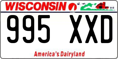 WI license plate 995XXD