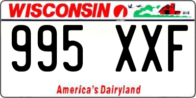 WI license plate 995XXF