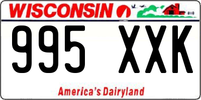 WI license plate 995XXK