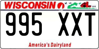WI license plate 995XXT