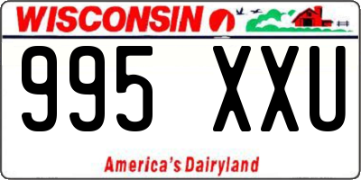 WI license plate 995XXU