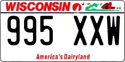WI license plate 995XXW