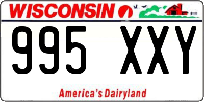 WI license plate 995XXY