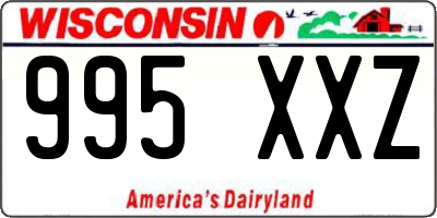 WI license plate 995XXZ