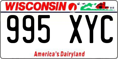 WI license plate 995XYC
