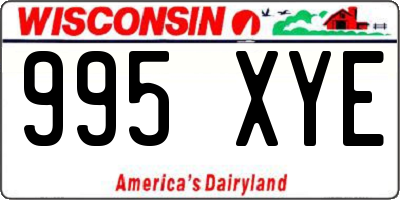 WI license plate 995XYE