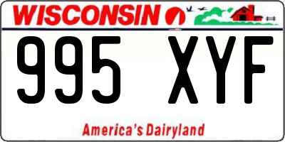WI license plate 995XYF