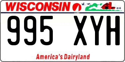WI license plate 995XYH