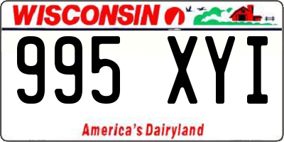 WI license plate 995XYI