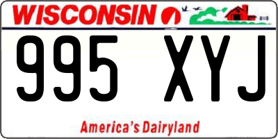 WI license plate 995XYJ