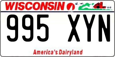 WI license plate 995XYN