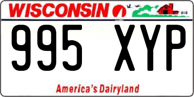 WI license plate 995XYP
