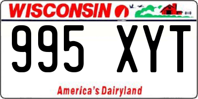 WI license plate 995XYT