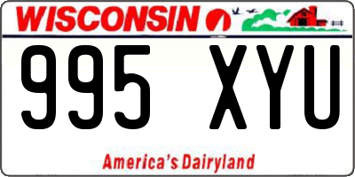 WI license plate 995XYU