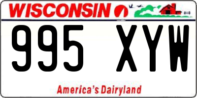 WI license plate 995XYW