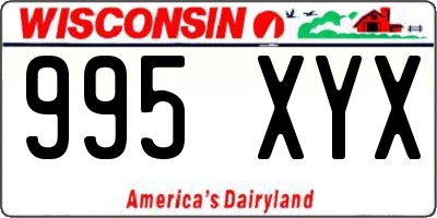 WI license plate 995XYX