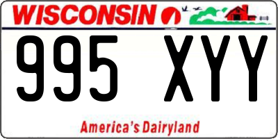 WI license plate 995XYY