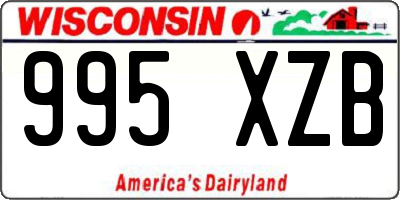 WI license plate 995XZB