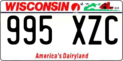 WI license plate 995XZC